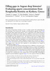 Research paper thumbnail of Filling gaps in Aegean deep histories? Evaluating quartz concentrations from Koupharika-Krotiria on Kythera, Greece