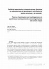 Research paper thumbnail of Perfiles de participación y presencia docente distribuida en redes asíncronas de aprendizaje: la articulación del análisis estructural y de contenido