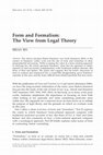 Research paper thumbnail of Form and Formalism: The View from Legal Theory