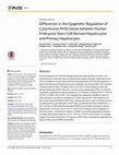 Research paper thumbnail of Differences in the Epigenetic Regulation of Cytochrome P450 Genes between Human Embryonic Stem Cell-Derived Hepatocytes and Primary Hepatocytes