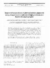 Research paper thumbnail of Improved separations of phytoplankton pigments using temperature-controlled high performance liquid chromatography