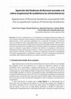 Research paper thumbnail of Aparición del Síndrome de Burnout asociado a la rutina ocupacional de académicos/as universitarios/as