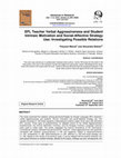 Research paper thumbnail of EFL Teacher Verbal Aggressiveness and Student Intrinsic Motivation and Social-Affective Strategy Use: Investigating Possible Relations