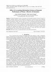 Research paper thumbnail of Effect of Accounting Information System on Financial Performance of Firms: A Review of Literature