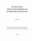 Research paper thumbnail of Narrating trauma : Michel Foucault, Judith Butler and the political ethics of self-narration