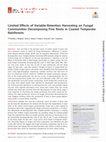 Research paper thumbnail of Limited effects of variable-retention harvesting on fungal communities decomposing fine-roots in coastal temperate rainforests