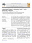 Research paper thumbnail of Characterisation of properties of various halloysites relevant to their use as nanotubes and microfibre fillers