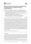 Research paper thumbnail of Long-Term Effects of Psychological Symptoms after Occupational Injury on Return to Work: A 6-Year Follow-Up