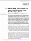 Research paper thumbnail of Effects of PM2.5 on Skeletal Muscle Mass and Body Fat Mass of the Elderly in Taipei, Taiwan