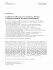 Research paper thumbnail of Acidification in European mountain lake districts: A regional assessment of critical load exceedance