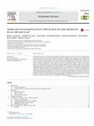 Research paper thumbnail of Twenty years of ecosystem services: How far have we come and how far do we still need to go?