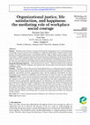 Research paper thumbnail of Organizational justice, life satisfaction, and happiness: The mediating role of workplace social courage / Kybernetes (SSCI-United Kingdom)