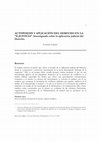 Research paper thumbnail of AUTOPOIESIS Y APLICACIÓN DEL DERECHO EN LA “E-JUSTICIA”. Investigando sobre la aplicación judicial del Derecho