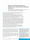 Research paper thumbnail of Reasons for Rehospitalization in Children Who Had Neonatal Abstinence Syndrome