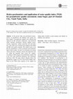 Research paper thumbnail of Hydro-geochemistry and application of water quality index (WQI) for groundwater quality assessment, Anna Nagar, part of Chennai City, Tamil Nadu, India