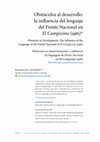 Research paper thumbnail of Obstáculos al desarrollo: la influencia del lenguaje del Frente Nacional en El Campesino (1961)