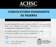 Research paper thumbnail of Convocatoria permanente de reseñas