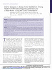 Research paper thumbnail of One for Everyone: A Study of User Satisfaction Among Health-Care Providers Regarding Extended Use of N95 Masks During the COVID-19 Pandemic