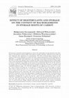 Research paper thumbnail of Effect of biostimulants and storage on the content of macroelements in storage roots of carrot