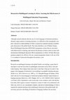 Research paper thumbnail of Research in multilingual learning in Africa