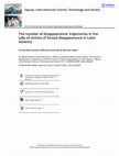 Research paper thumbnail of The number of disappearance: trajectories in the tally of victims of forced disappearance in Latin America