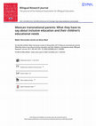 Research paper thumbnail of Mexican transnational parents: What they have to say about inclusive education and their children’s educational needs