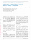 Research paper thumbnail of Follow-up Care in Childhood Cancer Survivors: Improving Services in Switzerland