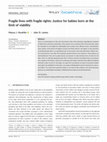 Research paper thumbnail of Fragile lives with fragile rights: Justice for babies born at the limit of viability