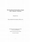 Research paper thumbnail of Benjamin Geer - The Priesthood of Nationalism in Egypt - PhD Thesis