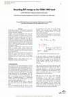 Research paper thumbnail of Recycling RF energy in the GSM-1800 GSM