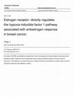 Research paper thumbnail of Estrogen receptor-α directly regulates the hypoxia-inducible factor 1 pathway associated with antiestrogen response in breast cancer