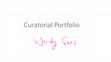 Research paper thumbnail of Curatorial Portfolio