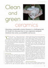 Research paper thumbnail of Clean and Green Ceramics