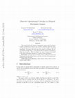 Research paper thumbnail of Discrete Operational Calculus in Delayed Stochastic Games