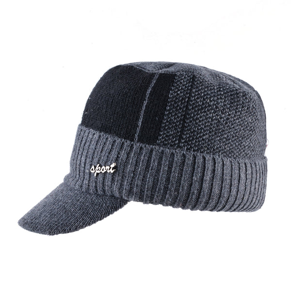 BestBuySale Baseball Hats Men's Winter Knitted Baseball Caps - Black,Gray,Blue 