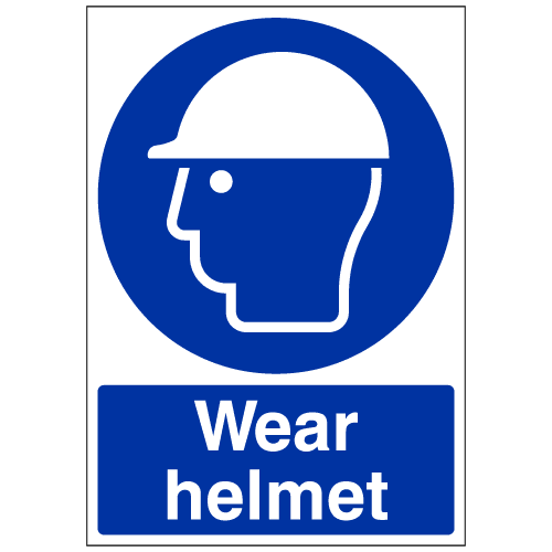 Wear Helmet sign – Ref: m4 – Safety Sign Warehouse