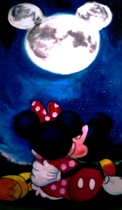 Mickey and Minnie at Night by Joy Marie in Fresno