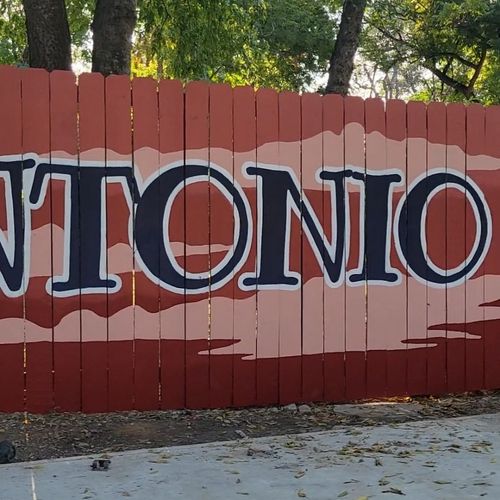 Somerled San Antonio Fence by Laura Lewis Mural Design in Austin