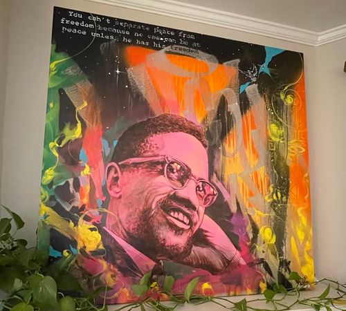 Malcom X by Mustart in New York