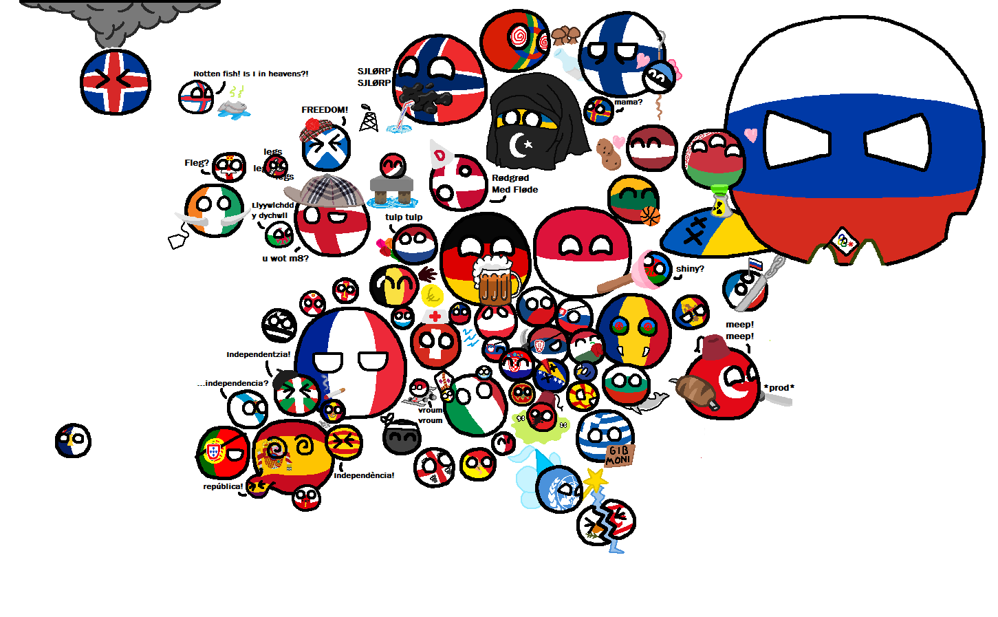 Konkrétně jed Všechno map of europe countryballs plakát Nepříjemně ...