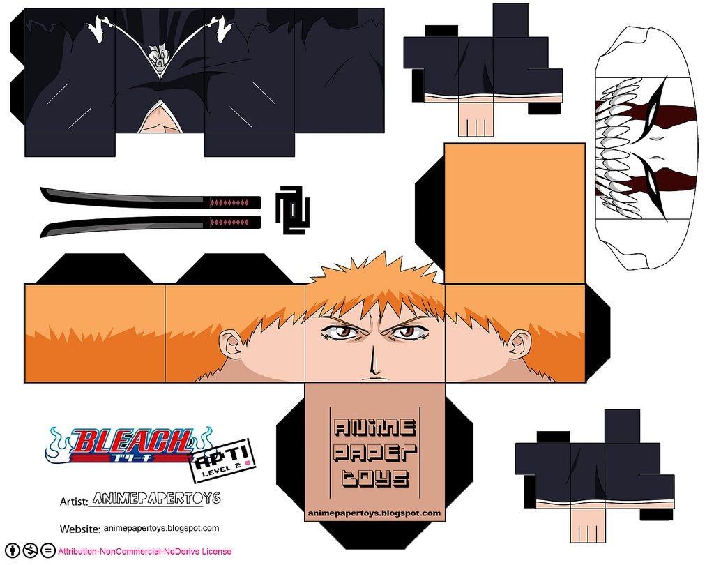 Printable Ichigo Hollow Mask Papercraft