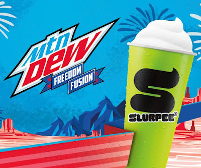 7-Eleven's Mtn Dew Freedom Fusion Slurpee.