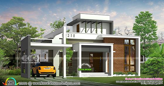 1515 square feet modern single floor house rendering