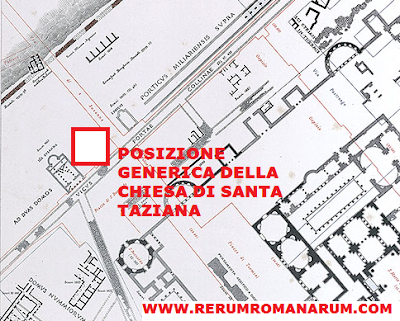 Chiesa Santa Taziana mappa Lanciani