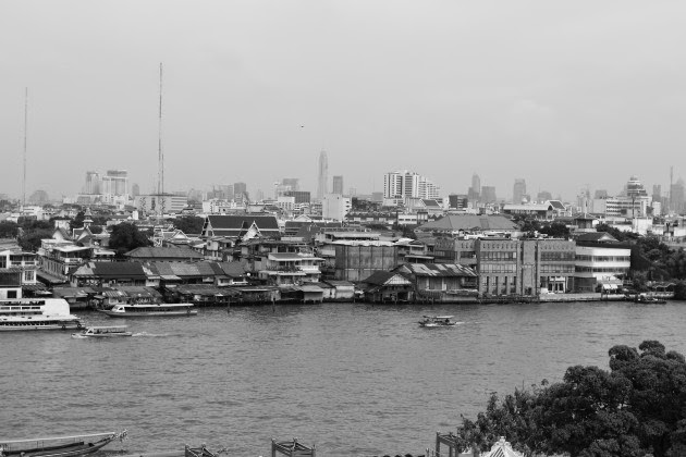 Chao Phraya River scene from Wat Arun