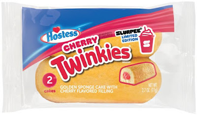 Hostess Twinkies with Cherry Slurpee-flavored creme filling.