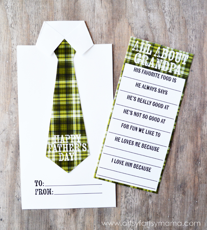 Free Printable Father's Day Candy Bar Wrapper and Questionnaire for Grandpa at artsyfartsymama.com