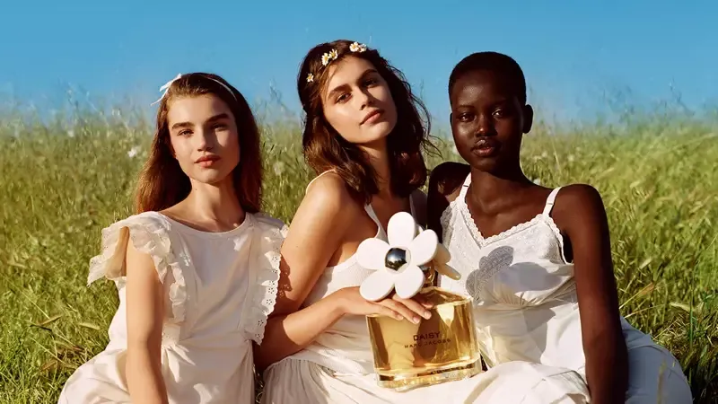 Megan Roche, Kaia Gerber and Adut Akech star in Marc Jacobs Daisy fragrance campaign