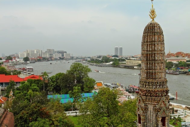 A river view from Wat Arun, Bangkok