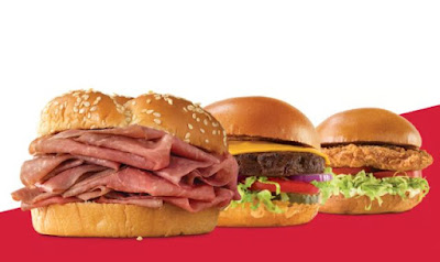 Three of Arby's sandwiches.